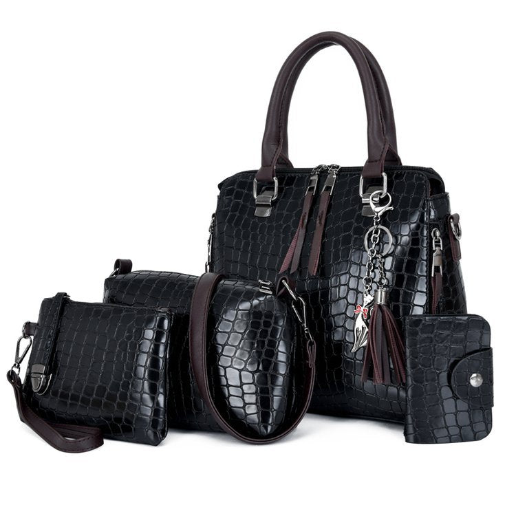 Wholesale PU Leopard Shoulder Bag Set